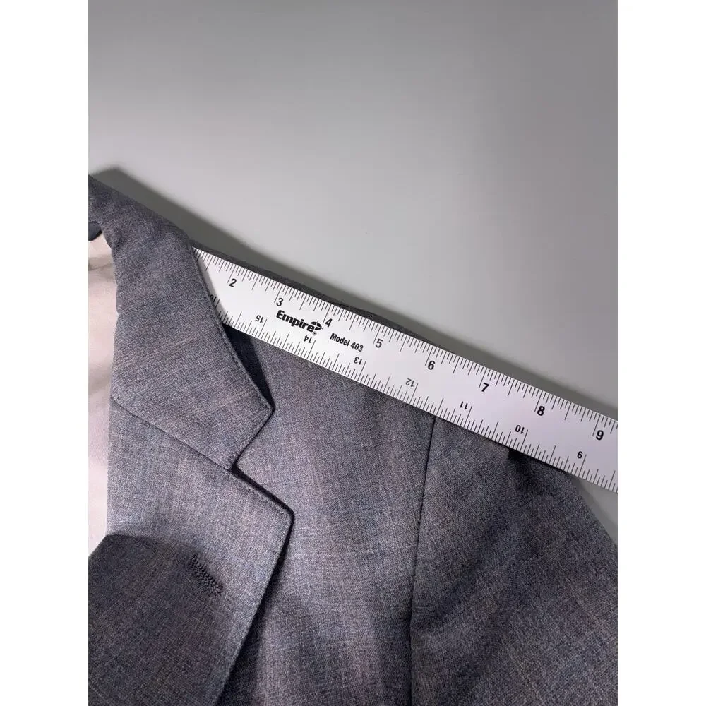Polo University Ralph Lauren Mens 42R Gray Windowpane Sport Coat Blazer